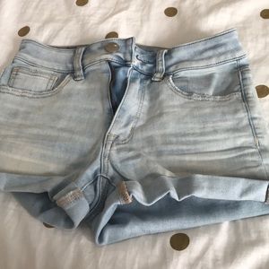 Light wash shorts from american eagle